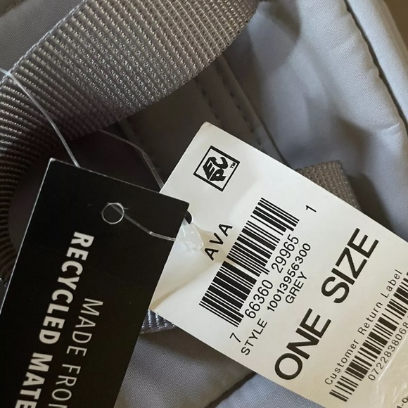 INC Backpack Grey Adjustable Strap Zip Pockets Large Spacious Ava New - Picture 11 of 11